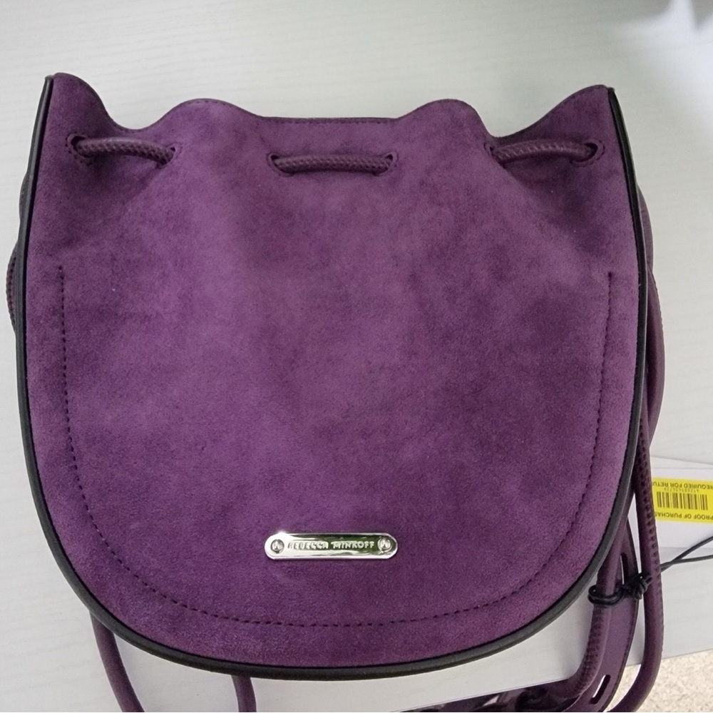 Rebecca Minkoff Lulu Suede Crossbody in Blackberry
